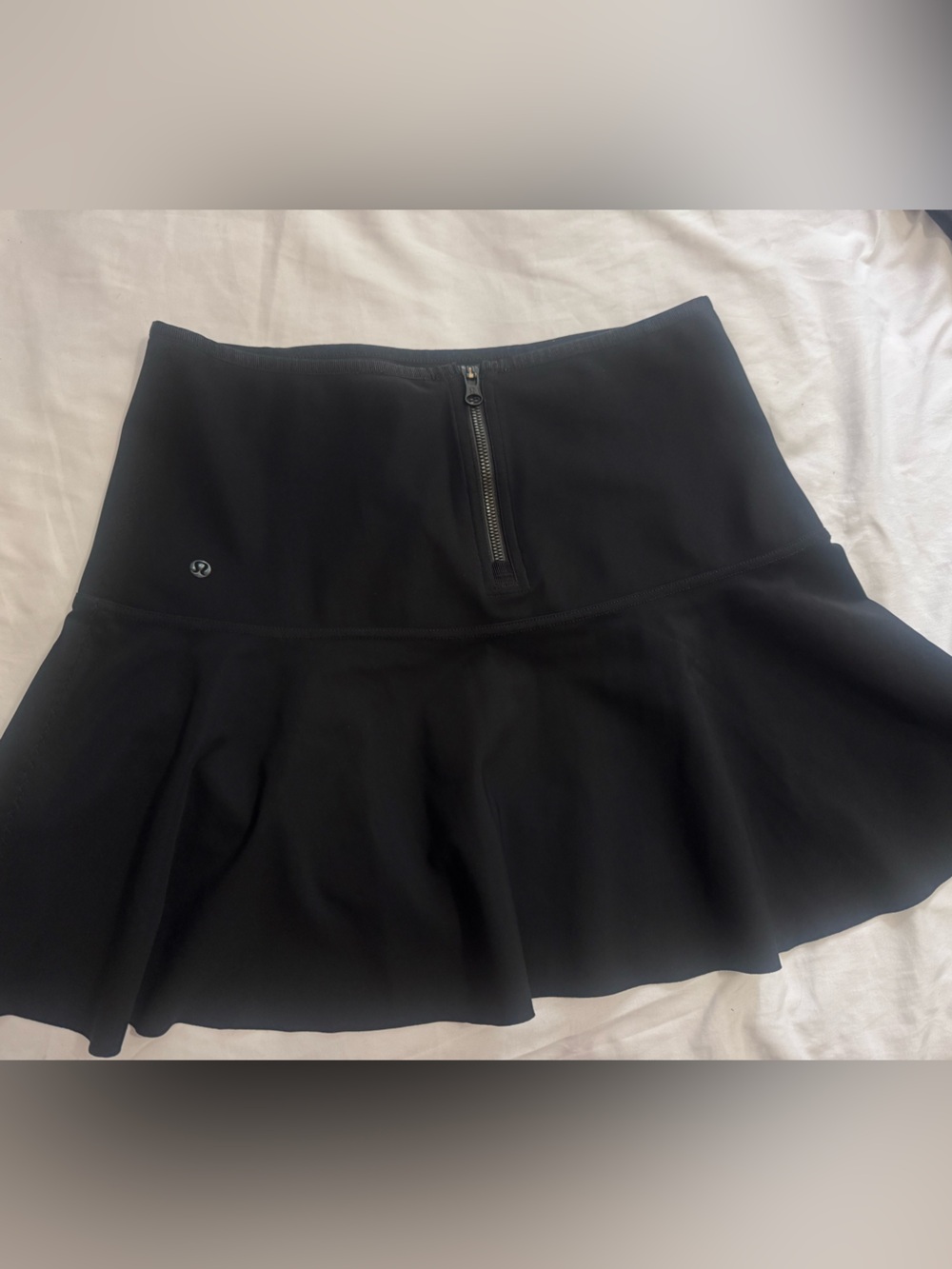 lululemon athletica Black Flared Get it on skirt with back Zipper. 10 - Md/ L